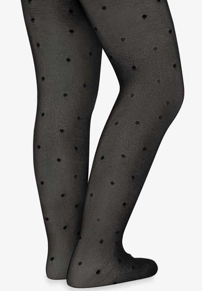 Dres fetițe Penti Young ,,Stil'', 20 den- mat, imprimeu buline negru Engros